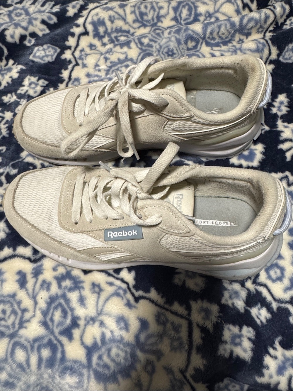Reebok Women's Off-White/Cream Athletic Sneakers